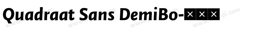 Quadraat Sans DemiBo字体转换
